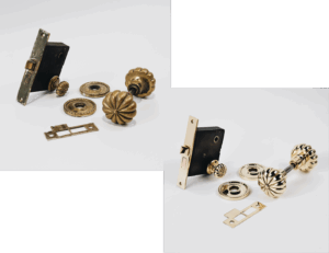 Door hardware restoration before and after