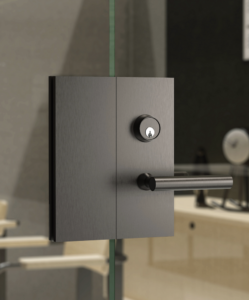 Modern lock with black finish